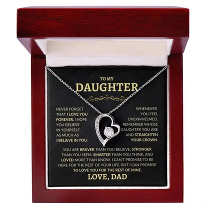 To My Daughter Gifts From Dad Heart Knot Pendant Christmas Gift Father Daughter Girl Necklace 2024 New Hot Dropshipping