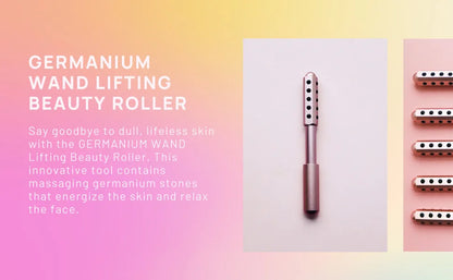 Face Massage Roller Face Skin Firming Lifting Anti-aging Beauty Tool with 30 Precious Germanium Stones Skin Care Tools