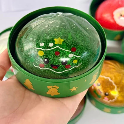 2026 Christmas Dumpling Squishy Snowman Elk Santa Claus Squeeze Ball with Box Stress Relief Merry Christmas New Year XMAS Gift
