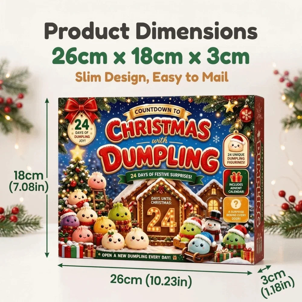 Soft Christmas Dumpling Advent Calendar Fidget Anxiety Relief Mystery Dumplings Toy Slow Resilience Decompression