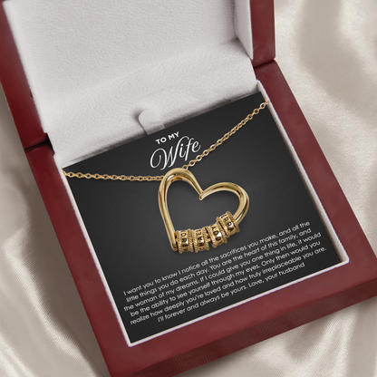 Family Heart Necklace Gift