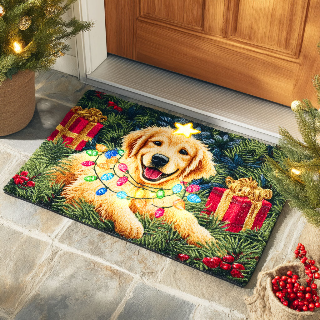 Golden Retriever Welcome Mat