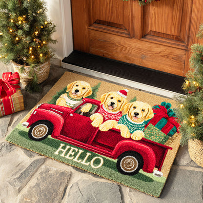 Golden Retriever Welcome Mat