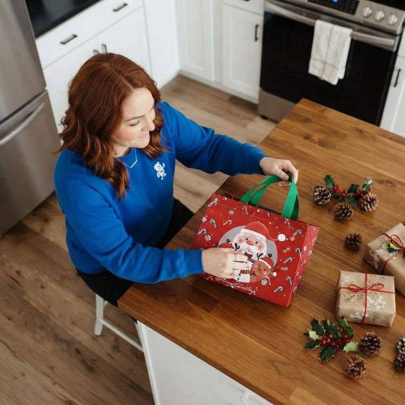 Cartoon Christmas Shopping Bag