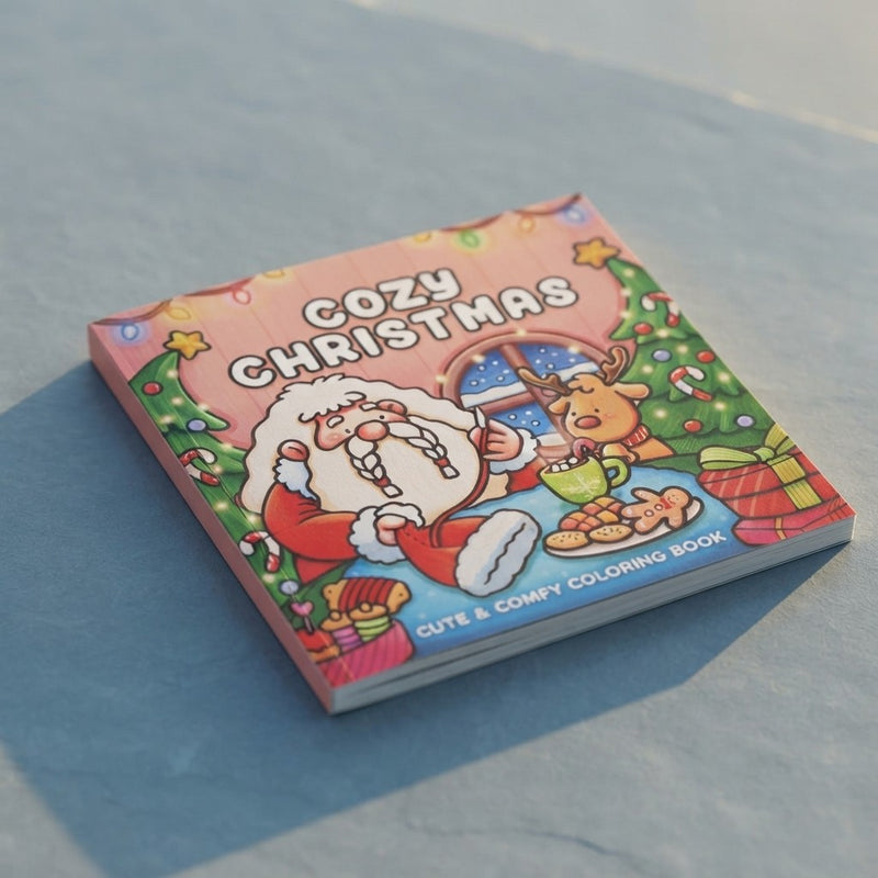Cozy Christmas Cute Coloring Book